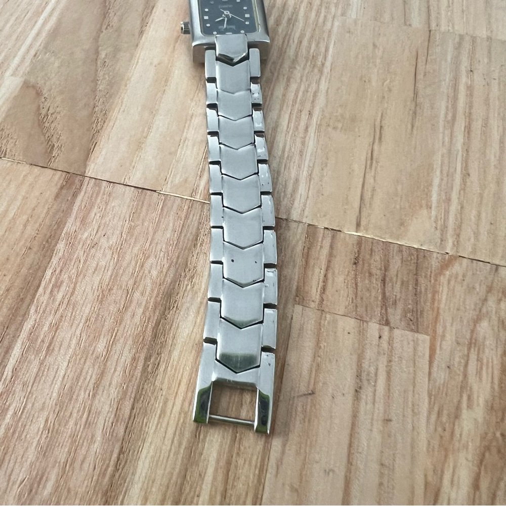 Vanity fair ladies rectangular silver tone watch … - image 6